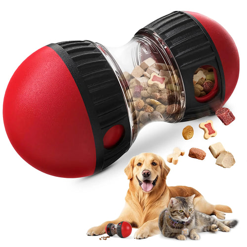 Dog Puzzle Toy, Adjustable Treat Dispensing Ball Food Dispenser Tough Slow Feeder Puppy Enrichment Training Toy Pet Interactive Chase Toys for Small Medium Large Dogs