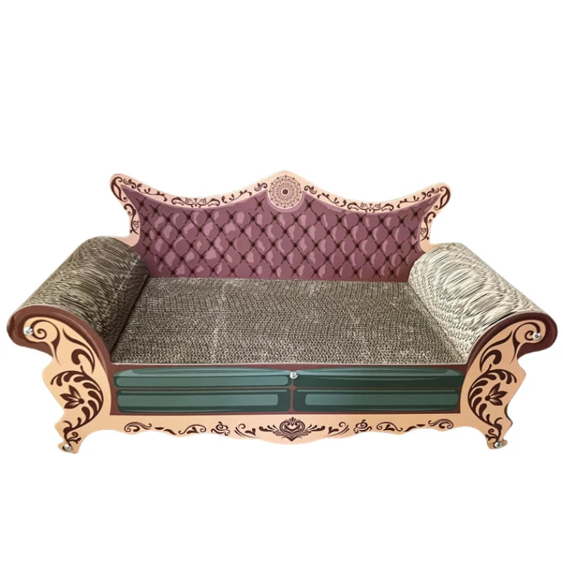 Cat Scratch Board, Cat Nest Sofa, Cat Bed Integrated, L-Shaped Vertical, Wear-Resistant, Non Shedding, Irregular Circular, Large