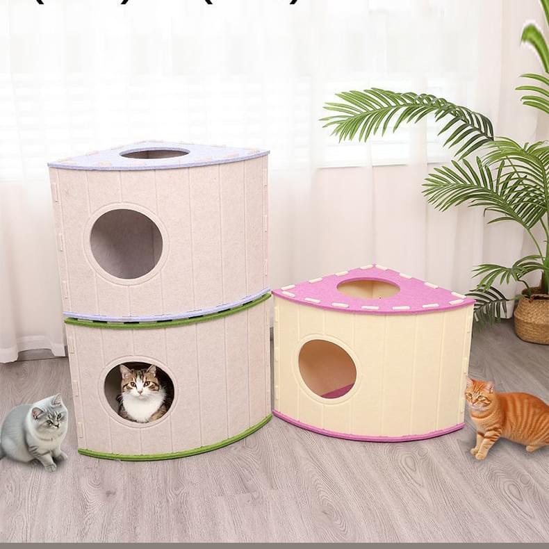 Felt cat cave bed – view 2