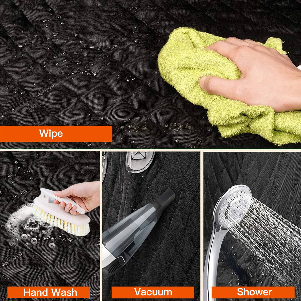 1Pc Dog Car Seat Cover Waterproof Scratchproof Pet Car Rear Protector Mat Pet Back Seat Cover with Dog Seat Belt for Car Truck SUV