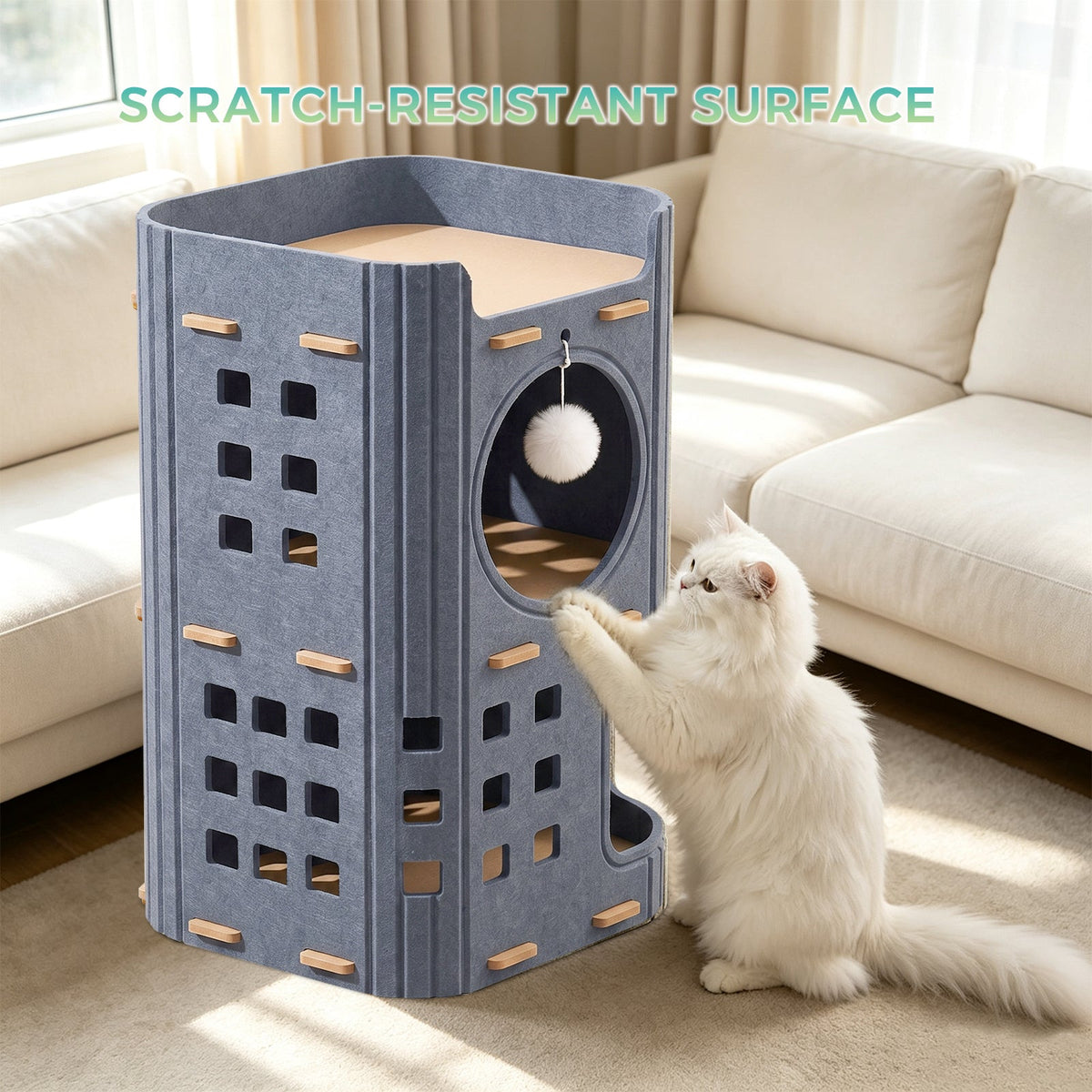 3-tier felt cat tower – view 6
