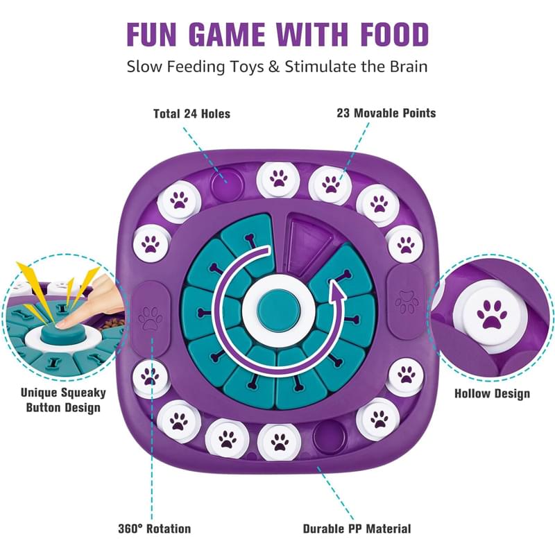 Dog Puzzle Toys, Interactive Treat Puzzle Dog Enrichment Toys for Large Medium Small Dogs