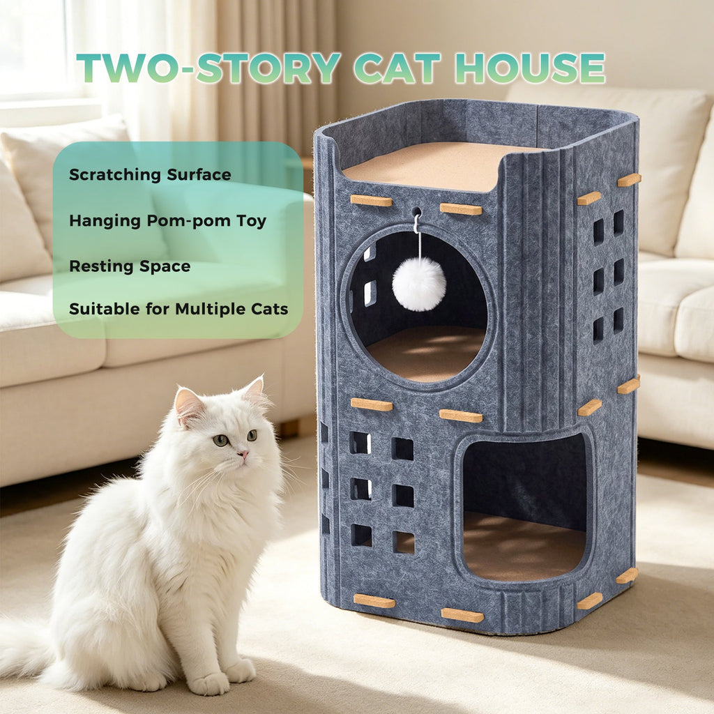 3-tier felt cat tower – view 5